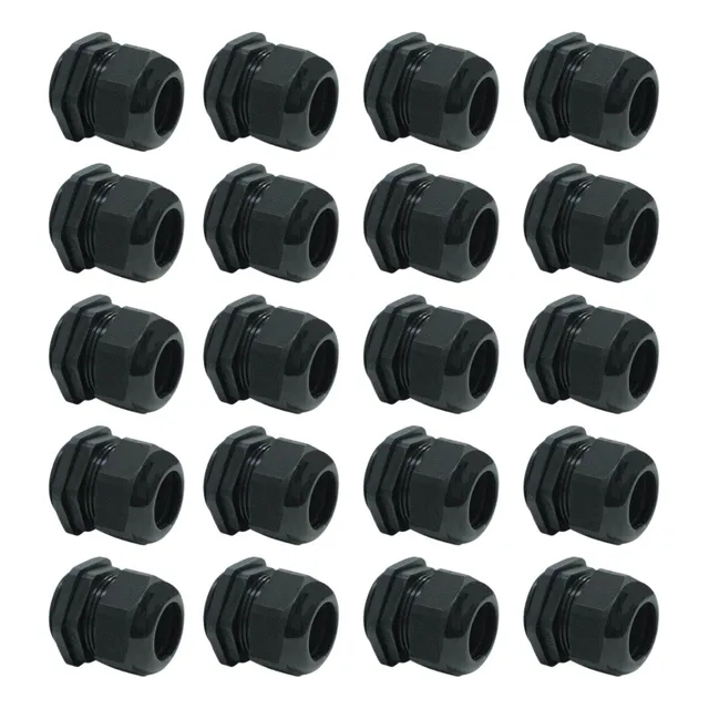 Pack 20 Conectores Glandula Nylon Argos 1/2 Pulgada Negro