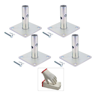 Placas Base Galvanizadas Y Plateadas Para Andamio (4 Unidade Placas Base Galvanizadas Y Plateadas Para Andamio (4 Unidade
