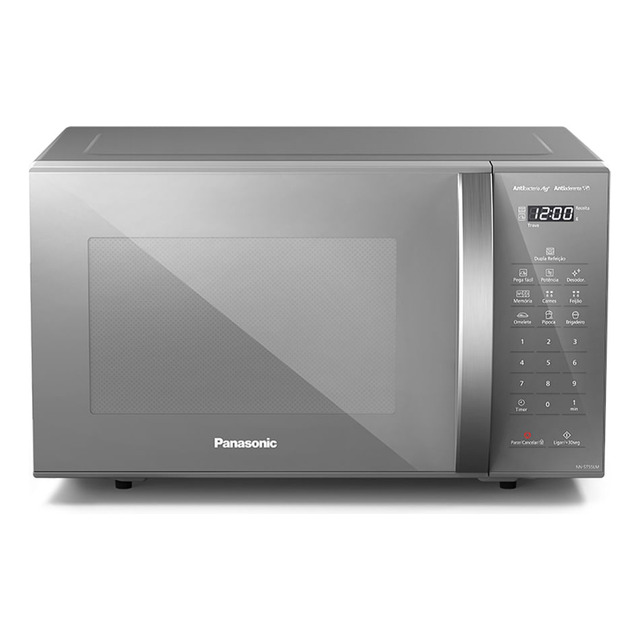 Micro-ondas 27 Litros St55lmrun Prata Panasonic 110v Micro-ondas 27 Litros St55lmrun Prata Panasonic 110v