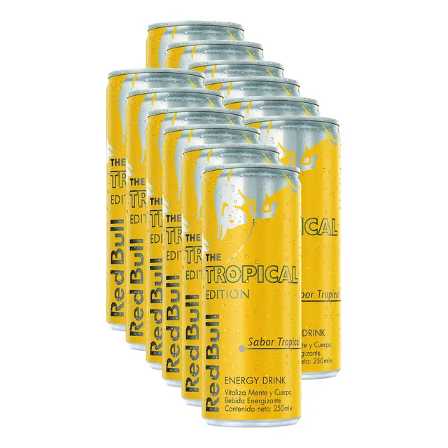 Energética Red Bull Yellow Tropical 250ml - Pack 12 Latas