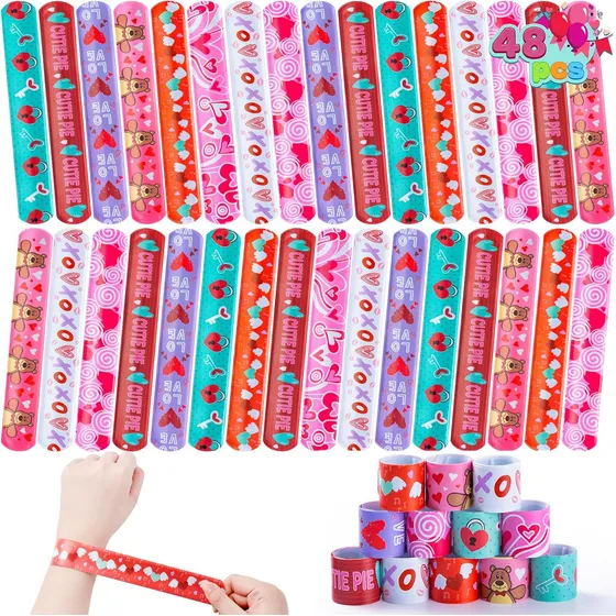 Pulseras De Golpe Para Corazones Y Animales, 48 Unidades
