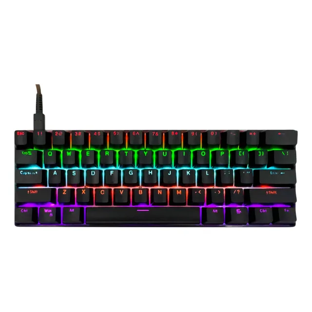 Teclado Mecánico Rgb Al 60% Color Negro-switch Blue