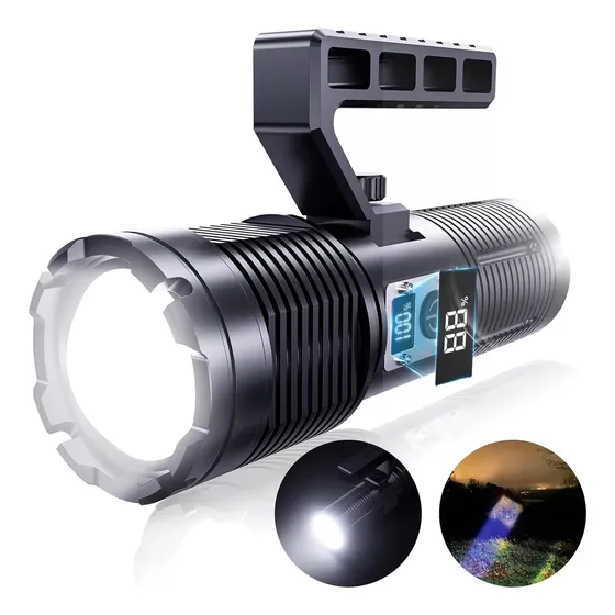 Lampara Recargable Led Ultra Potente Tactica De 30000 Lumens