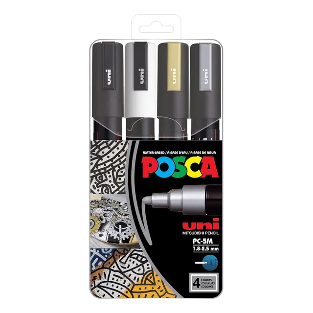 Marcadores Posca 5m - Set De 4 Colores