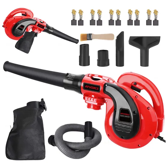 Sopladora Aspiradora De Aire Eléctrica Portáti Potencia 800w Color Rojo Atverce B+F+1 127V