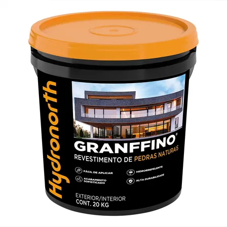 Revestimento Granffino Decorativo Alta Sofisticação 2 0kg Cinza Claro