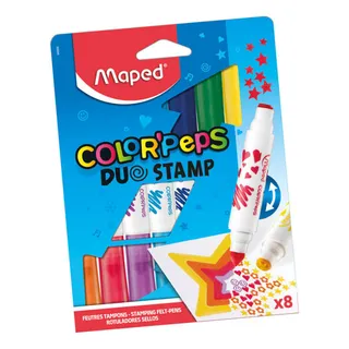 Caneta HidrogrĂĄfica Color Peps Duo Stamp 8 Cores Caneta HidrogrĂĄfica Color Peps Duo Stamp 8 Cores
