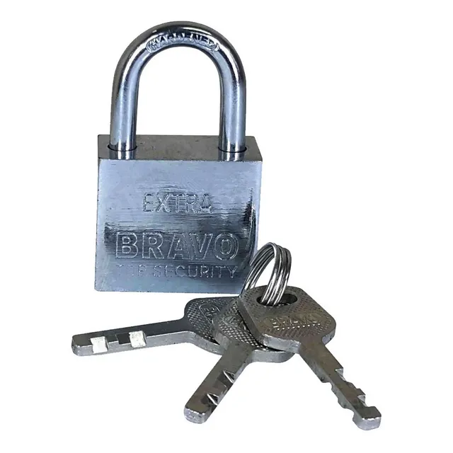 Candado De Acero De Seguridad Macizo 3 Llaves Anti Robo 40mm