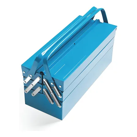 Tramontina 43800005 Caixa Para Ferramentas Sanfonada Com 5 Gavetas Azul