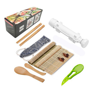 Kit Para Hacer Sushi Bazooka Con Tapetes De Bambú Para Enrol Kit Para Hacer Sushi Bazooka Con Tapetes De Bambú Para Enrol