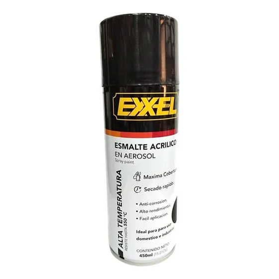 Spray Alta Temperatura 450ml Negro Mate