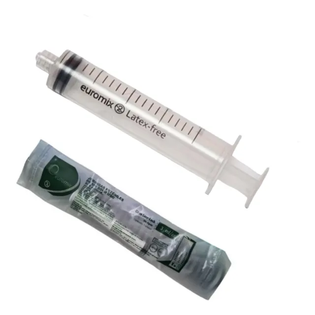 Jeringas Estériles Sin Aguja 3ml Luer Lock X100 U Euromix!!