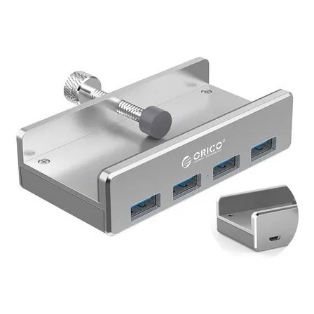 Clip Hub Aleación Aluminio Orico 4 Puertos Usb 3.0-challet99