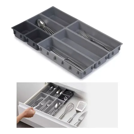 Organizador Cubiertos Utensilios Cajon 7 Piezas Desmontables
