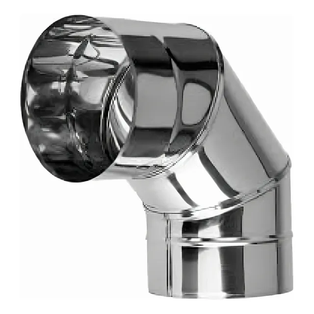 Codo A 90°  150mm 6 Pulgadas Acero Inox Calefactor / Estufa