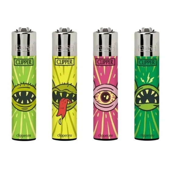 Encendedor Clipper Monster Eyes X 4 - San Mari Grow