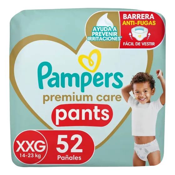 Pampers Premium Care Pants Pañales Talla XXG, 52 Unidades | Cuotas sin interés