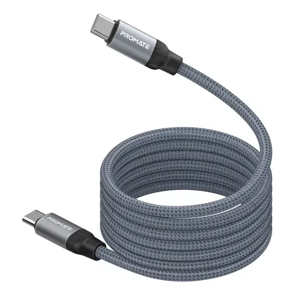 Cable Usb-c A Usb-c 1.2m Promate Springy Diginet Color Gris