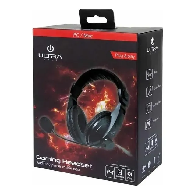 Audífonos Gamer Multimedia Ultra Game Con Micrófono Nuevos