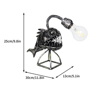 Lámpara De Pie Retro Fish Lamp Imaginatiod, Decoración Metál Lámpara De Pie Retro Fish Lamp Imaginatiod, Decoración Metál