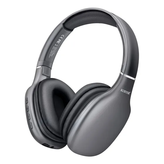 Audífonos Inalámbricos Diadema Bluetooth De Ruido Auriculares Bluetooth 5.4 Kuiiyer Gamer Audífonos Batería 600mah Color Plateado