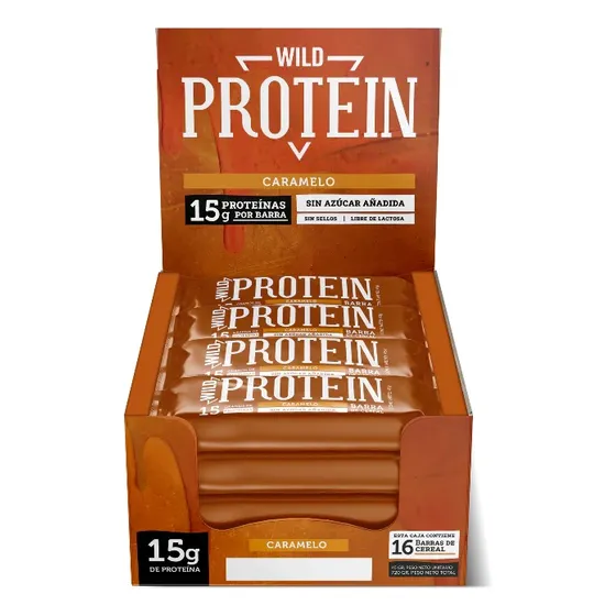 Barritas De Proteínas Wild Foods Caramelo - Libre De Sellos