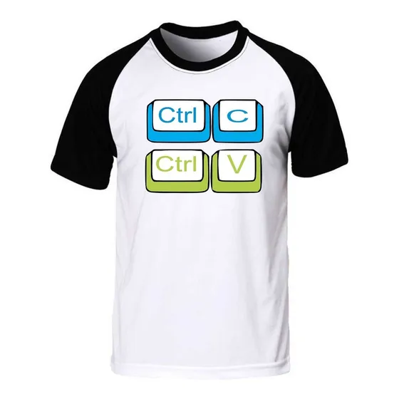 Camisetas Ctrll C Ctrl V Camisas Personalizadas Nerds Geek