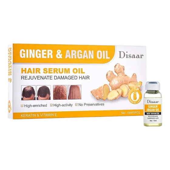 Ampolla Capilar Gengibre Y Argan Crecicimiento Set 5 Unidad