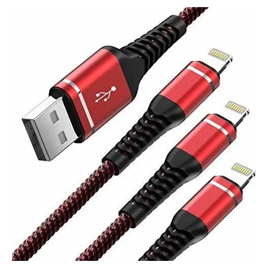 Resistente 3 Unidad Usb 6 Pie Largo Nailon Trenzado Para 11