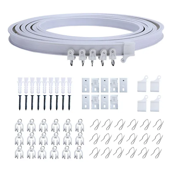 Cortineros De Baño Flexibles Para Techo Y Pared - Fácil