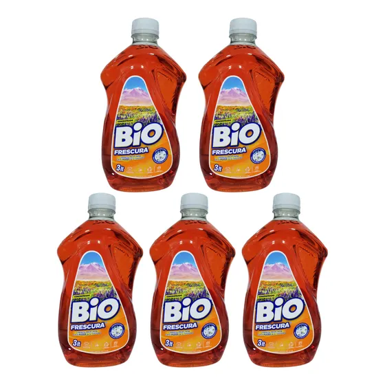 Pack 5 Detergente Liquido Bio 3lt Aroma Desierto Florido