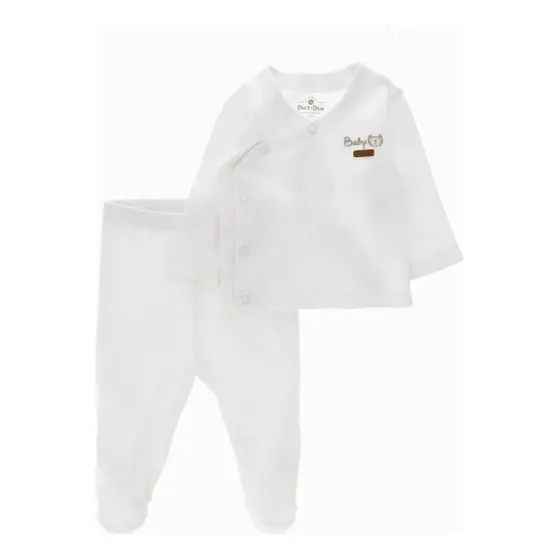 Conjunto Recién Nacido Básico Crudo Black And Blue Talla 0 Meses
