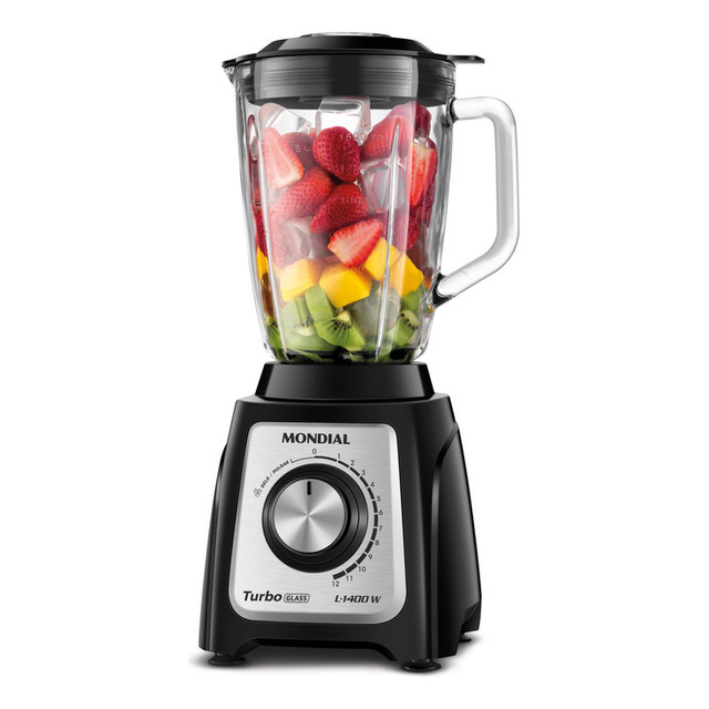Liquidificador Turbo Glass Jarra De Vidro Mondial 1400w L-1400 Gi Liquidificador Turbo Glass Jarra De Vidro Mondial 1400w L-1400 Gi