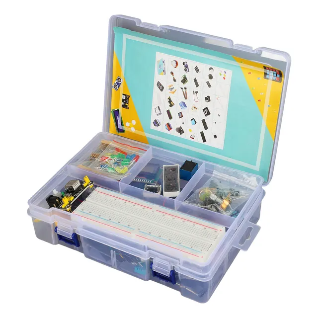 Completo Kit Compatible C/ Arduino Uno R3 Con English Tutori