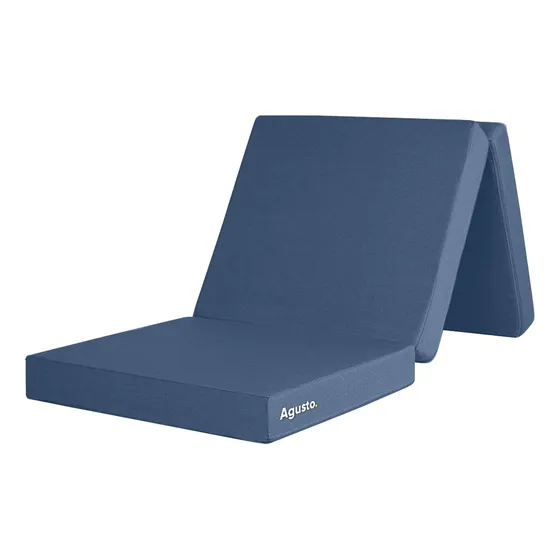 Colchon Indivitual Plegable Agusto® Cama Colchoneta Color Azul marino