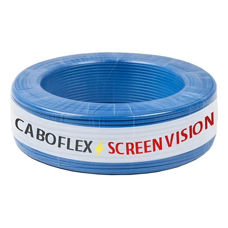 Fio 10mm Cabo Flexível Rolo Com 100 Metros Elétrico 750v Cor Azul Marca Screen Vision