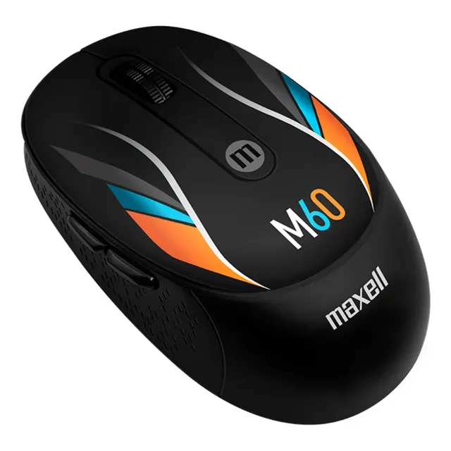 Mouse Inalambrico Maxell Notebook Pc Incluye Pila Color Naranja