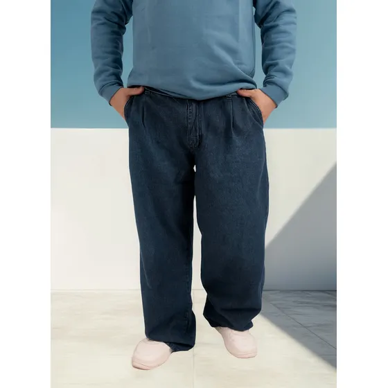 Pantalon Baggy Jean Rigido C/elastico Unisex Talle Especial