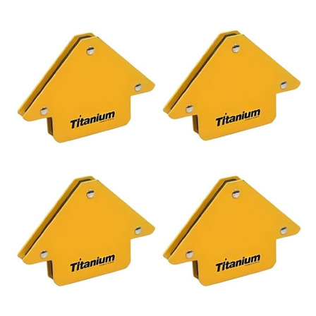 Conjunto De 4 Esquadros Magnéticos 12 Kg Titanium - 4325 Conjunto De 4 Esquadros Magnéticos 12 Kg Titanium - 4325