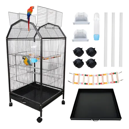 Viveiro Supremo Para Calopsita Papagaio Ringneck Aves Mansas Preto