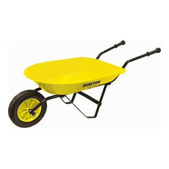 Mini Carretilla Amarilla De 28 Litros Para Niños Surtek Color Amarillo