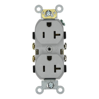 Contacto Duplex Leviton Gris 20a Cr20-gy Grado Comercial !*! Contacto Duplex Leviton Gris 20a Cr20-gy Grado Comercial !*!