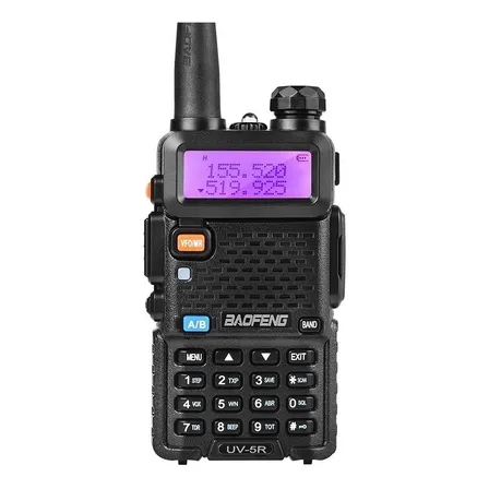 Walkie-talkie Baofeng Radio Comunicador UV-5R de 20 radios y frecuencia DualBand - negro