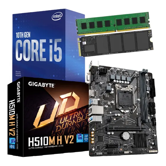 Combo Ecovision Intel I5 10400 + Mother + 8gb + 512gb