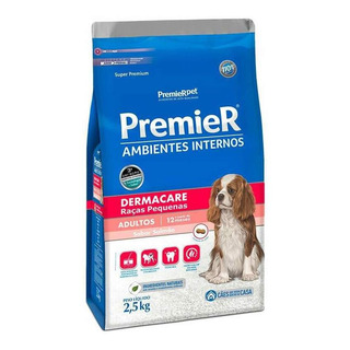 Ração Premier Ambientes Internos Cão Adulto Dermacare 2,5kg Ração Premier Ambientes Internos Cão Adulto Dermacare 2,5kg
