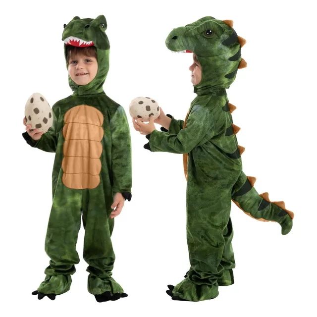 &disfraz Realista De Dinosaurio Con Huevo Para Niños Y Niñas