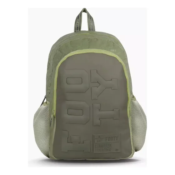 Mochila Espalda 18 Pulgadas Big Kids Rubber Footy Color Verde
