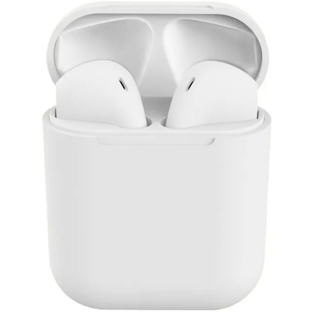 Auriculares Bluetooth I12 Touch Tws 5.0 versión inalámbrica color blanco luz LED