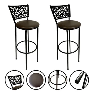 Kit 2 Banquetas Altas BistrĂŽ BalcĂŁo Casa Kit 2 Banquetas Altas BistrĂŽ BalcĂŁo Casa