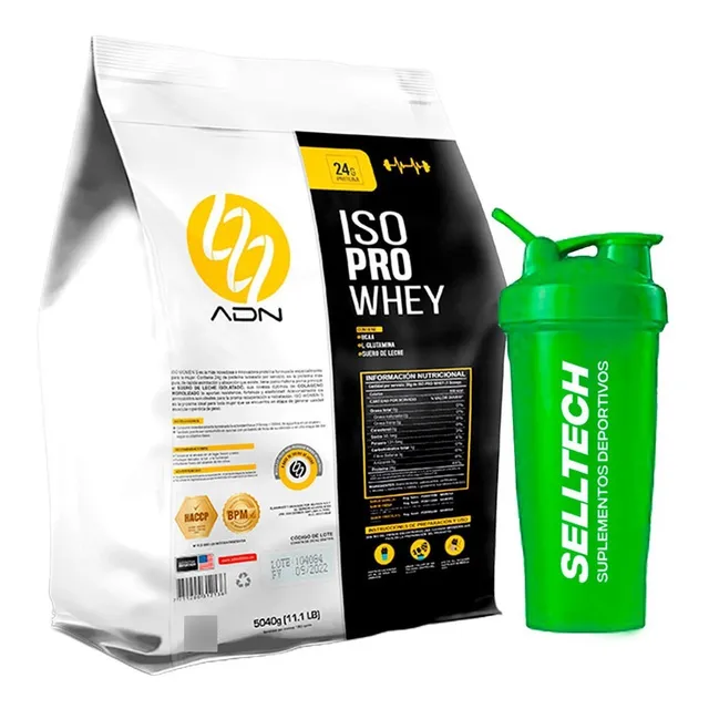 Proteína Adn Iso Pro Whey 5kg Vainilla + Shaker
